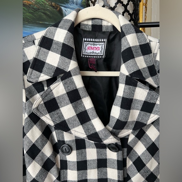 Forever Women's Plaid Double‑Breasted Peacoat - Picture 3 of 12